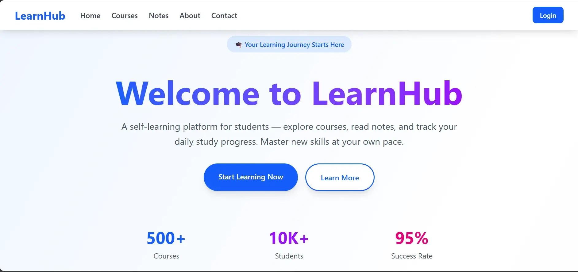 LearnHub – MERN E-Learning Platform